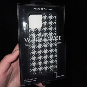 Houndstooth Wildflower phone case for iPhone 11 pro